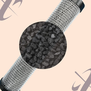 Close up of activated carbon filter clear spiral